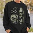 Reel Cool Papa Camouflage American Flag Fathers Day Gift Sweatshirt Gifts for Him