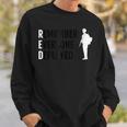 Remember Everyone Deployed Red Usa American Military Sweatshirt Gifts for Him