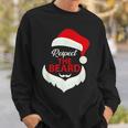 Respect The Beard Santa Claus Christmas Men Women Sweatshirt Graphic Print Unisex Gifts for Him