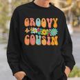 Retro Groovy Birthday Family Matching Cute Groovy Cousin Sweatshirt Gifts for Him Retro Groovy Birthday Family Matching Cute Groovy Cousin Sweatshirt Gifts for Him