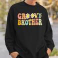 Retro Groovy Brother Matching Family Birthday Groovy Brother Sweatshirt Gifts for Him