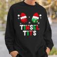 Retro Tinsel Tits And Jingle Balls Funny Matching Christmas Men Women Sweatshirt Graphic Print Unisex Gifts for Him