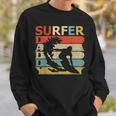 Retro Vintage Daddy Surfer Funny Surfing Dad Gift Sweatshirt Gifts for Him