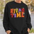 Rivah Time Retro Hippie Style With Blue Crab Sweatshirt Gifts for Him