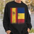 Romanian Flag Spain And Romania Proud Flags Sweatshirt Gifts for Him