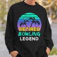 Ruhestand Bowling-Legende Sweatshirt, Retro 80er Jahre Sonnenuntergang Geschenke für Ihn