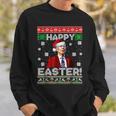 Santa Joe Biden Happy Easter Ugly Christmas V14 Men Women Sweatshirt Graphic Print Unisex Gifts for Him