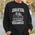 Schwarzes Sweatshirt mit Je suis Agriculteur, Traktor-Design für Landwirte Geschenke für Ihn