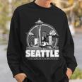 Seattle Pacific Northwest Emerald City Space Needle Souvenir Sweatshirt Gifts for Him