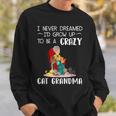 Sewer I Never Dreamed Id Grow Up To Be A Crazy Cat Grandma Sweatshirt Gifts for Him