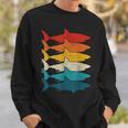 Shark Vintage Fish Fishing Great White Shark Retro Sweatshirt Gifts for Him