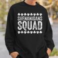 Shenanigans Squad Funny St Patricks Day Shamrock Irish Sweatshirt Gifts for Him
