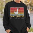 Silly Goose On The Loose Funny Silly Goose University Sweatshirt Gifts for Him