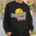 Softball Dad Funny Retro Vintage Softball Dad Sweatshirt Gifts for Him