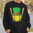 Softball Player Sport St Patricks Saint Pattys Day Sweatshirt Gifts for Him