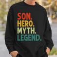 Sohn Held Mythos Legende Retro Vintage-Sohn Sweatshirt Geschenke für Ihn