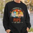 Soon To Be Pops Est 2023 Fathers Day New Dad Vintage Sweatshirt Gifts for Him