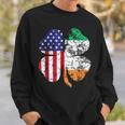 St Patricks Day Irish American Flag Shamrock V2 Sweatshirt Gifts for Him