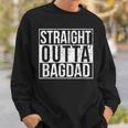 Straight Outta Bagdad Proud Veteran Men Women Sweatshirt Graphic Print Unisex Gifts for Him