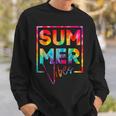 Summer Vibes Tie Dye Hello Summer Vacation Sweatshirt Gifts for Him