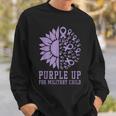 Sunflower Purple Up For Military Kids Military Child Month Sweatshirt Gifts for Him
