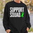 Support Squad Green Ribbon Non-Hodgkin Lymphoma Awareness Sweatshirt Gifts for Him