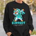 Support Squad Sexual Assault Awareness Teal Unicorn Sweatshirt Gifts for Him