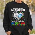 Supporting My Grandson Together We Will Win Autism Awareness Sweatshirt Gifts for Him