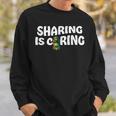 Swinging Swinger Upside Down Pineapple Sharing Is Caring Sweatshirt Gifts for Him