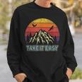 Take It Easy Retro Outdoors And Camping Sweatshirt Gifts for Him