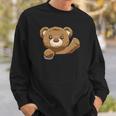 Teddy Bear Pocket Teddy Bear In Pocket Teddy Bear Peeking Sweatshirt Gifts for Him