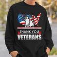 Thank You Veterans American V2 Men Women Sweatshirt Graphic Print Unisex Gifts for Him