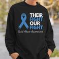 Their Fight Our Fight Child Abuse Awareness Blue Ribbon Sweatshirt Gifts for Him