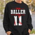 This Baller Is Now 11 Birthday Baseball Theme Bday Party Sweatshirt Gifts for Him