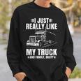 Truck Driver Design For Men Semi-Trailer Truckin Dad Big Rig Sweatshirt Gifts for Him