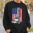Trucker Best Truckin’ Dad Ever Usa Flag Driver Father’S Day Sweatshirt Gifts for Him