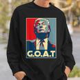 Trump Goat Middle Finger Election 2024 Republican Poster Sweatshirt Gifts for Him