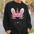 Unicorn Face Rabbit Egg Bunny Lover Gift Happy Easter Day Sweatshirt Gifts for Him