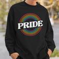 Unisex Schwarzes Sweatshirt, Regenbogen PRIDE Schriftzug, Mode für LGBT+ Geschenke für Ihn