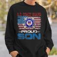 US Coast Guard Proud Son With American Flag Gift Sweatshirt Gifts for Him