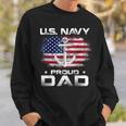 US Navy Proud Dad With American Flag Gift Veteran Day Sweatshirt Gifts for Him
