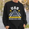 Uss George H W Bush Aircraft Carrier Military Veteran Sweatshirt Gifts for Him