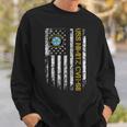 Uss Nimitz Cvn-68 Aircraft Carrier Veteran Flag Veterans Day Sweatshirt Gifts for Him