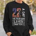 Veteran Matter Suicide Awareness Veteran 22 Day Usa Flag Sweatshirt Gifts for Him