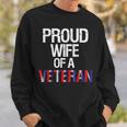 Veteran Wife Soldier Military Wives America Usa Juy Fourth Men Women Sweatshirt Graphic Print Unisex Gifts for Him