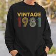 Vintage 1981 40 Years Old Born In 1981 40Th Birthday Gift Sweatshirt Gifts for Him