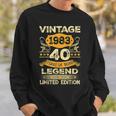 Vintage 1983 40 Year Old 40Th Birthday Mens Limited Edition Sweatshirt Gifts for Him