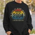 Vintage 2004 Limited Edition 18Th Birthday 18 Years Old Gift Men Women Sweatshirt Graphic Print Unisex Gifts for Him