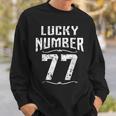 Vintage 77Th Birthday Lucky Number Retro 77 Years Old Sweatshirt Gifts for Him