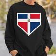 Vintage Baseball Home Plate With Dominican Republic Flag Sweatshirt Gifts for Him